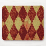 Or rouge Mousepad de diamant grunge d'amusement Tapis De Souris