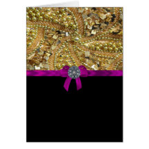 Or scintillant et noir carte de vœux