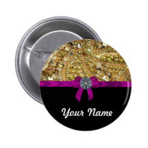Or scintillant et noir pin's