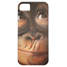 Orang-outan de sourire de peinture à l'huile de si coque iPhone 5