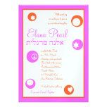 Orange de rose de perle d'Elana d'invitation de ba