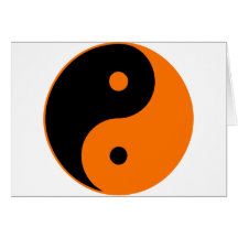 Orange de Taijitu de Chinois de signe de Taoism de Cartes