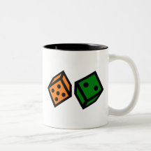 Orange et matrices de vert tasses