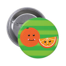 Orange mignonne badge avec épingle