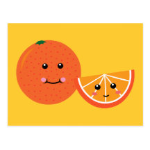 Orange mignonne cartes postales