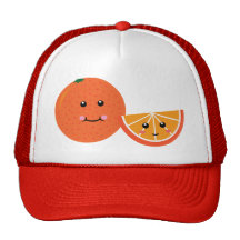 Orange mignonne casquettes