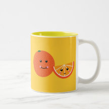 Orange mignonne mugs