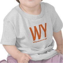 Orange simple de WY Wyoming T-shirts