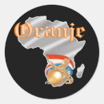 Oranje le lion effréné néerlandais va en Afrique Adhésif