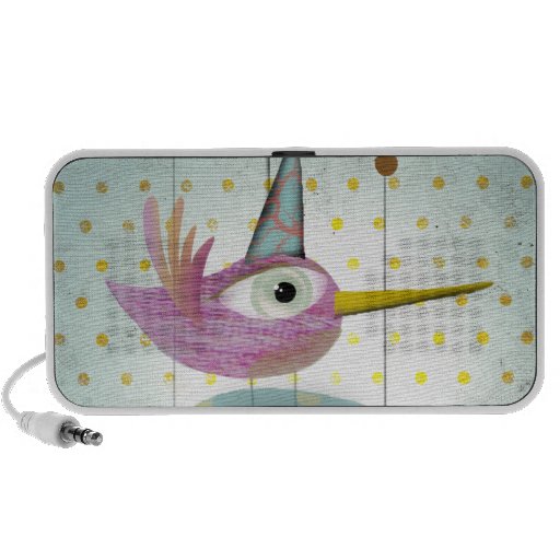 Orateur de déplacement d'oiseau mignon doux haut-parleur iPod