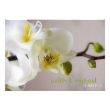 Orchidée blanc • Invitation de mariage