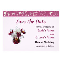 Orchidée blanche et magenta invitations