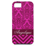 Orchidée de concepteur de damassé de Chevron | Bou Coques Case-Mate iPhone 5