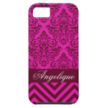 Orchidée de concepteur de damassé de Chevron | Bou Coques Case-Mate iPhone 5