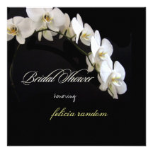 Orchidée de PixDezines/nuptiale blanc/mariage Invitations Personnalisées