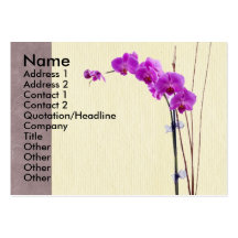 Orchidée pourpre modèles de cartes de visite
