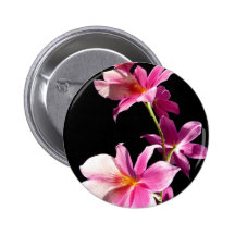 Orchidée rose badges avec agrafe