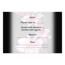 Orchidée rose cartons d'invitation
