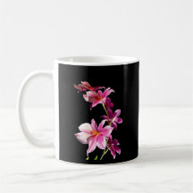 Orchidée rose tasse à café