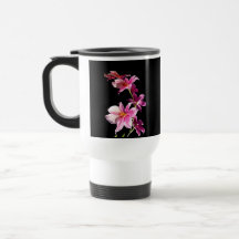 Orchidée rose tasses à café