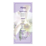 Orchidées blanches de Cattleya épousant le menu Double Carte
