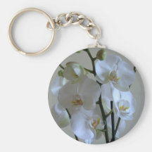 Orchidées blanches porte-clés