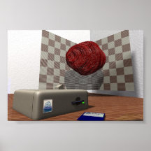 Ordinateur futuriste poster