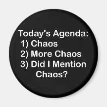 Ordre du jour d'aujourd'hui : Chaos Magnets Pour Réfrigérateur