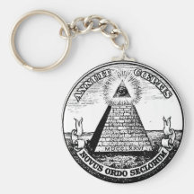 Ordre mondial d'Illuminati de question nouvel Porte-clé