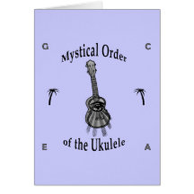 Ordre mystique de l'ukulélé cartes de vœux