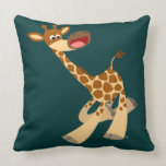 Oreiller chevauchant de girafe de bande dessinée m oreillers american