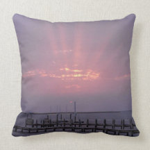 Oreiller de coucher du soleil de pilier