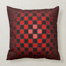 oreiller de l'illusion 3D en rouge