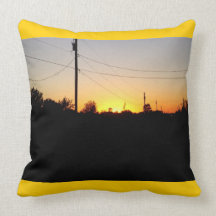 Oreiller d'or de coucher du soleil