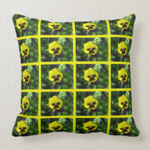 Oreiller jaune de MoJo d'Américain de pensée