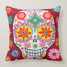 Oreiller mexicain de crâne de sucre - jour des mor