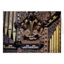 Organe, cathédrale d'Ely, carte de voeux BRITANNIQ