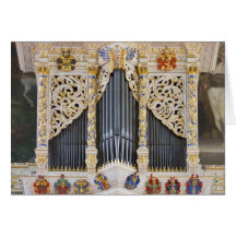 organe de tuyau dans Marktkirche, carte de voeux d