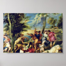 Orgie chez Andros après une peinture Affiches