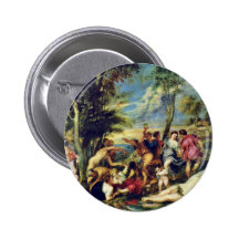 Orgie chez Andros après une peinture Badge Avec Épingle
