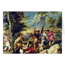 Orgie chez Andros après une peinture Cartes De Vœux