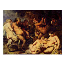 Orgie par Rubens Peter Paul (la meilleure qualité) Carte Postale