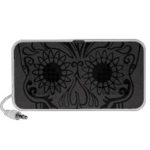 Original Drawn By Artist Sugar Skull Laptop Speaker