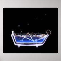 Original squelettique de Bath de rayon X d'affiche