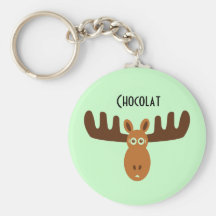 Orignaux Head_Chocolat Porte-clés