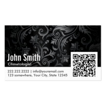 Ornament QR Code Climatologist Business Card