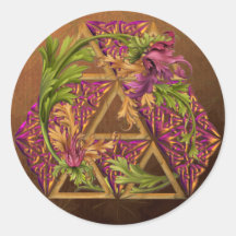 Ornamental de Triskels de Celtic Autocollant Rond