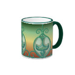 Ornamental en verre 2 tasse à café