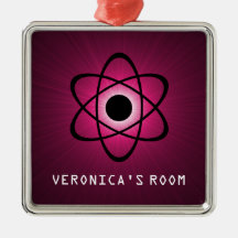 Ornement atomique ringard de cintre de porte, rose