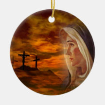 Ornement béni de calvaire de Vierge Marie